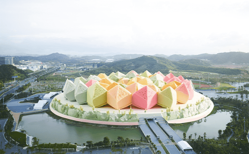 江南管理AI版冰淇淋地標,真的好city!